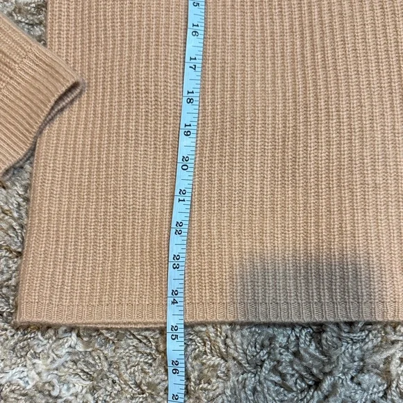 The Cashmere Project Tan Crew Neck Sweater with Black Stitch Accents size Large - Picture 12 of 13
